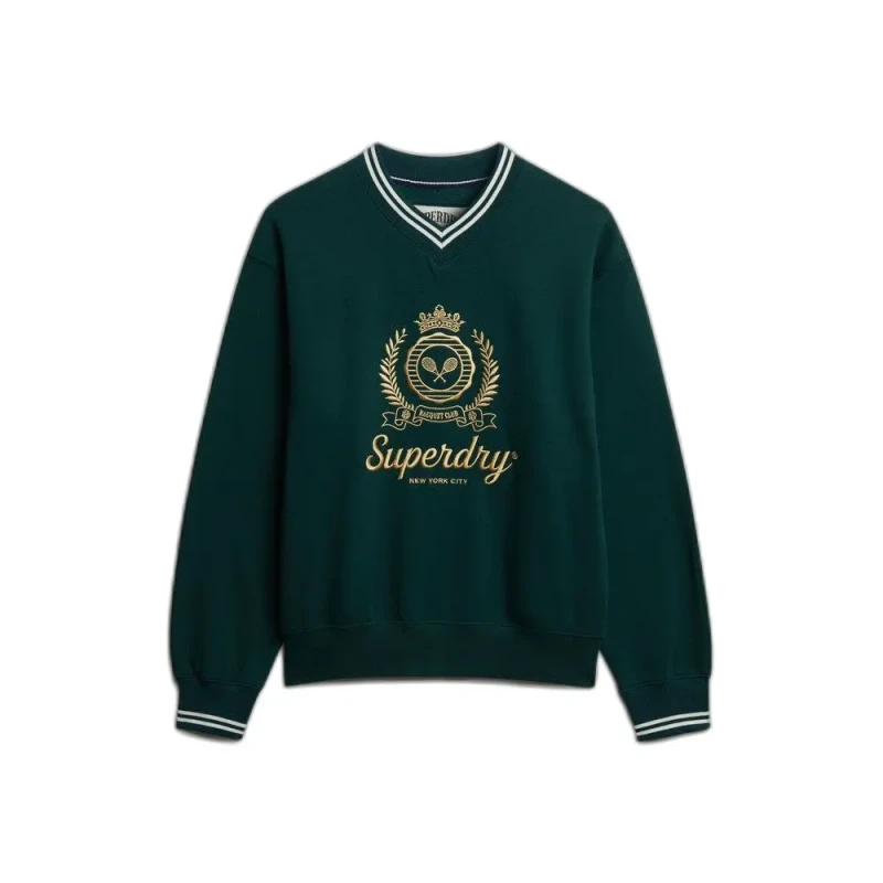 Image of Superdry Sweatshirt woman Superdry Country Club Loose Vert Female L