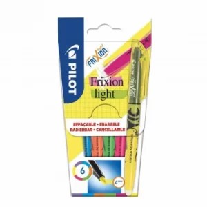 Image of Pilot Frixion Light Erasable Highlighters Neon Pack of 6