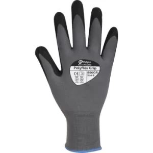 Image of 8010GR PolyFlex Grip Grey Gloves Size 10