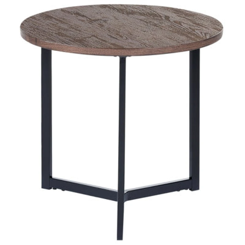 Image of Beliani Industrial Side Table Tippo Dark Brown