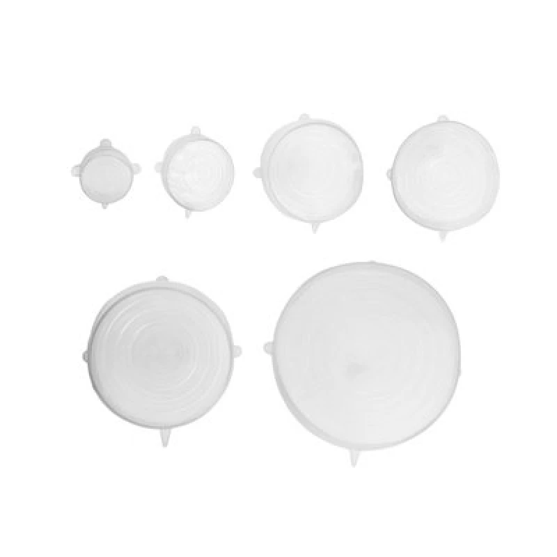 Image of Interiors by Premier Set Of Six Zing Silicone Lids Clear