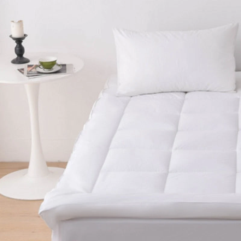 Image of Glamhaus Luxury Mattress Topper Fitted Skirt - Oeko Tex 100 & Silvadur - Single White