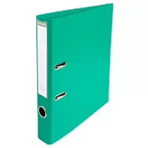 Image of Exacompta Prem Touch Lever Arch File 53543E 55mm PVC, Cardboard 2 ring A4 Green Pack of 10