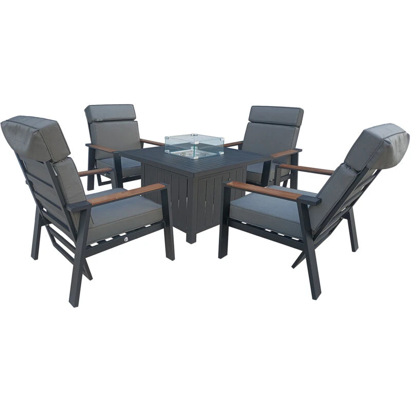 Image of Furniture One Manual Reclining Sofa Collection Sectional Couches Set Grey - 1 Seater, Grey A1347-UK-V