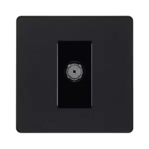 Image of BG Evolve Matt Black Single Socket For TV Or Fm Co-Axial Aerial Connection - PCDMB60B