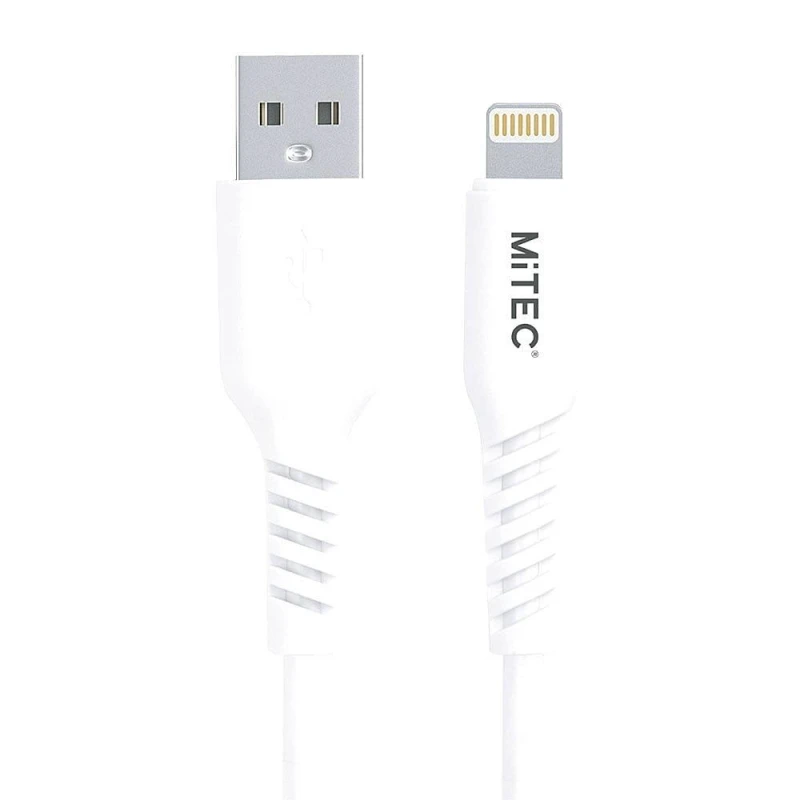 Image of MiTEC USB-A to Lightning MFI Cable 1M White White One Size