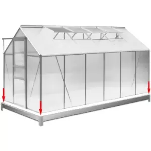 Image of DEUBA Base Greenhouse Garden Shed 190x190cm 6x6ft M4: 380x190cm (de)