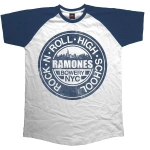 Image of Ramones - Bowery NYC Unisex Medium T-Shirt - Blue,White