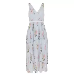 Image of Ted Baker Print Midi Dress Womens - Blue
