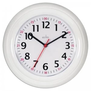 Image of Acctim Wexham White 24 Hour Plastic Wall Clock