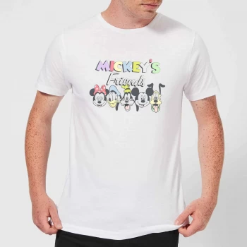 Image of Disney Mickey's Friends Mens T-Shirt - White - XS