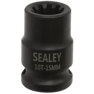 Image of Sealey VS0990 Brake Caliper Socket 1/2"Sq Drive 15mm 10-Point