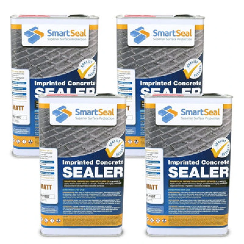 Image of Smartseal Imprinted Concrete Sealer, Matt Finish, Driveway And Patio Sealer, Outdoor Concrete Sealer For Stamped Concrete, 4 X 5L