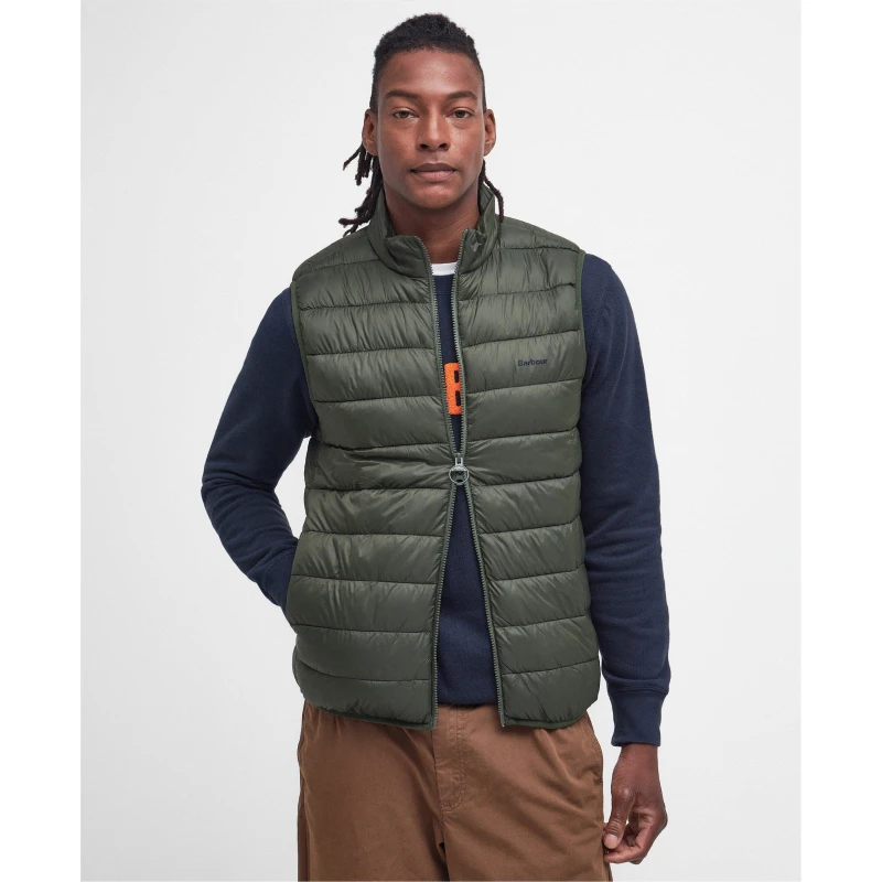 Image of Barbour Mens Bretby Full Zip Gilet Olive male S
