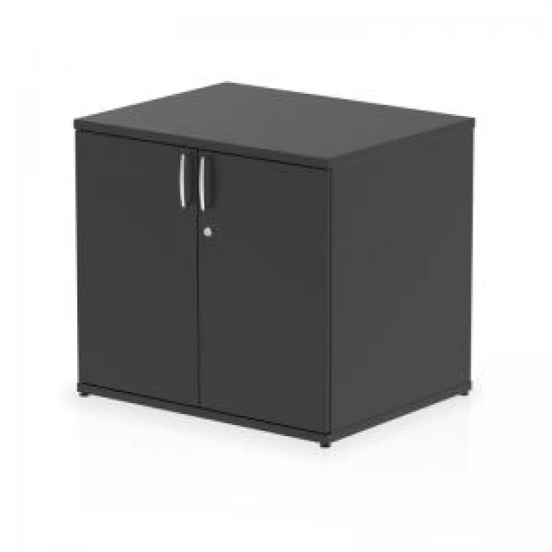 Image of Impulse Impulse 600mm Deep Desk High Cupboard Black IDH600BLK