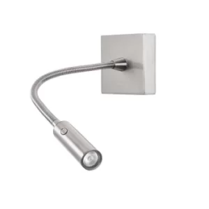 Image of Tip Integrated LED Adjustable Wall Lamp Satin Nickel