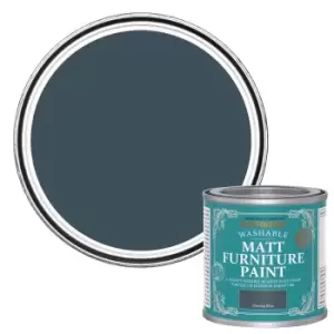 Image of Rust-Oleum Matt Furniture Paint Evening Blue - 125ml