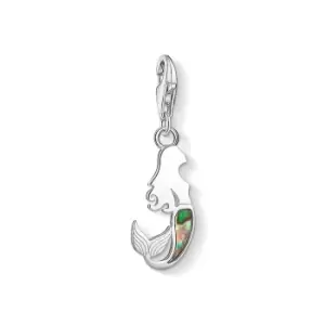 Image of Thomas Sabo Charm Club Sterling Silver Abalone Mother Of Pearl Mermaid Charm