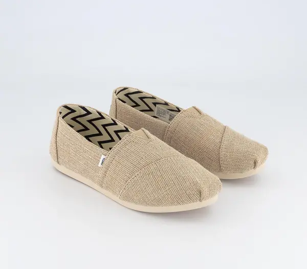 Image of TOMS Womens Alpargata Slip Ons Natural, 3