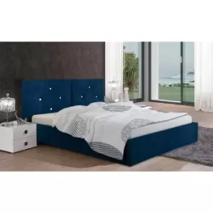 Image of Cubana Bed Single Plush Velvet Blue