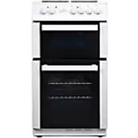 Image of Statesman Twin Cavity FUSION50W Electric Cooker 2 Oven Shelves and 1 Tray Metal White