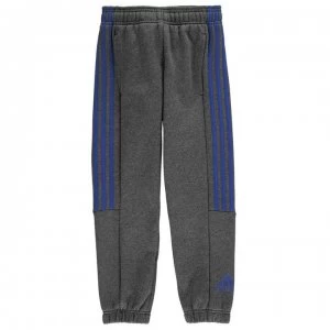Image of adidas 3 Stripe Fleece Pants - DrkGrey/Blue