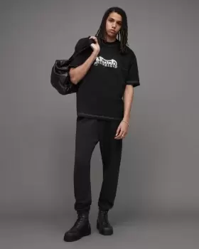 Image of AllSaints Splintered Oversized Embroidered T-Shirt