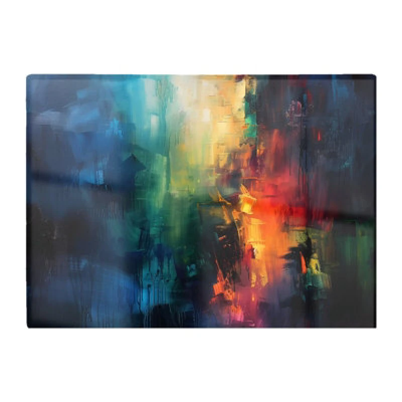 Image of Warren Reed Designer Colourful Chaos: Urban Dreamscape Chopping Board