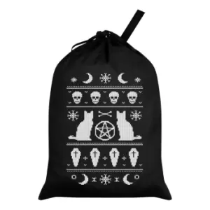 Image of Grindstore Bewitched Black Santa Sack (One Size) (Black)