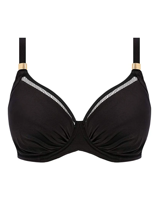 Image of Fantasie Fantasie East Hampton Bikini Top Black - Fantasie - Size: 32DD Black Female 32DD HQ81708