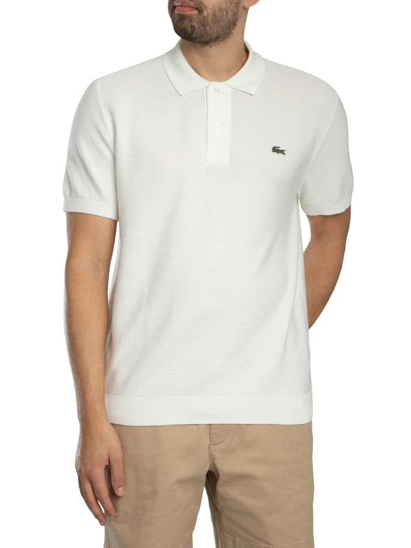 Image of Lacoste Classic Fit Knitted Polo Shirt Flour XL
