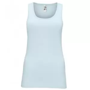 Image of SOLS Womens/Ladies Jane Sleeveless Tank / Vest Top (L) (Creamy Blue)