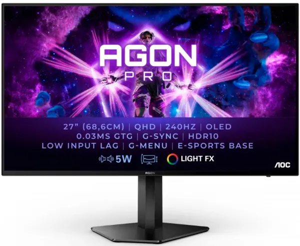 Image of AOC 26.5" AG276QZD Quad HD Gaming OLED Monitor