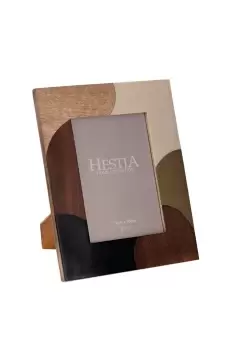 Image of Resin, Mango Wood & Brass Photo Frame 5" x 7"