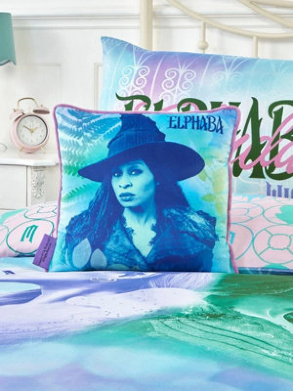 Image of Wicked Glinda And Elphaba Twill Filled Cushion