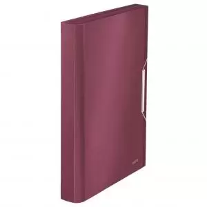 Image of Leitz Style A4 Expanding File with 6 Compartments, Garnet Red - Outer