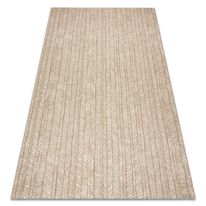 Image of RugsX Flat 48964265 Sisal Carpet Chevron - Natural Beige Straw Color, String 160X230 Cm