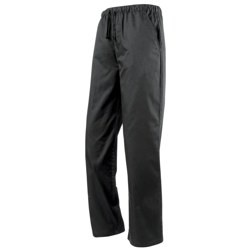 Image of Premier Premier Men Essential Chefs Trouser Catering Workwear Pack of 2 in Black Size: X-Small Black XS Male 5059269186319