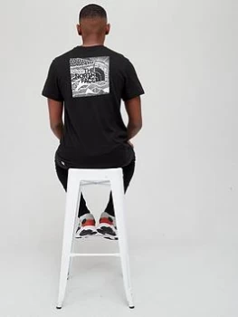 Image of The North Face Redbox Celebration T-Shirt - Black/White, Size S, Men