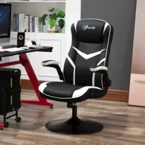 Image of High Back Computer Chair Executive Swivel Adjustable Black and White