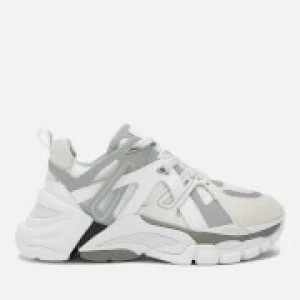 Image of Ash Womens Flash Running Style Trainers - White/Silver - UK 4