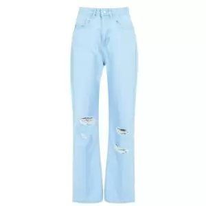 Image of I Saw It First Ripped Boyfriend Jeans - Blue