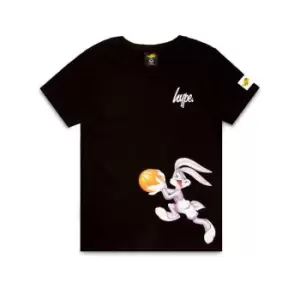 Image of Hype Space Jam Retro Character Logo T-Shirt Kids - Black
