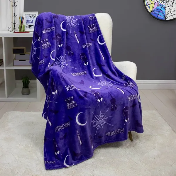 Image of Wednesday Destined Fleece Blanket Purple