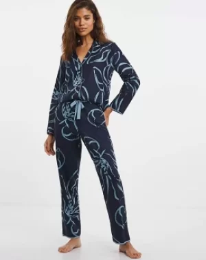 Image of Cyberjammies Emma Navy Floral Print PJ