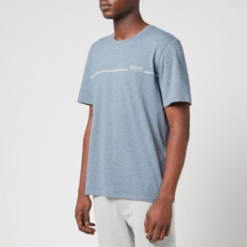 Image of Hugo Boss Cosy Lounge Check T-Shirt Pastel Blue Size S Men