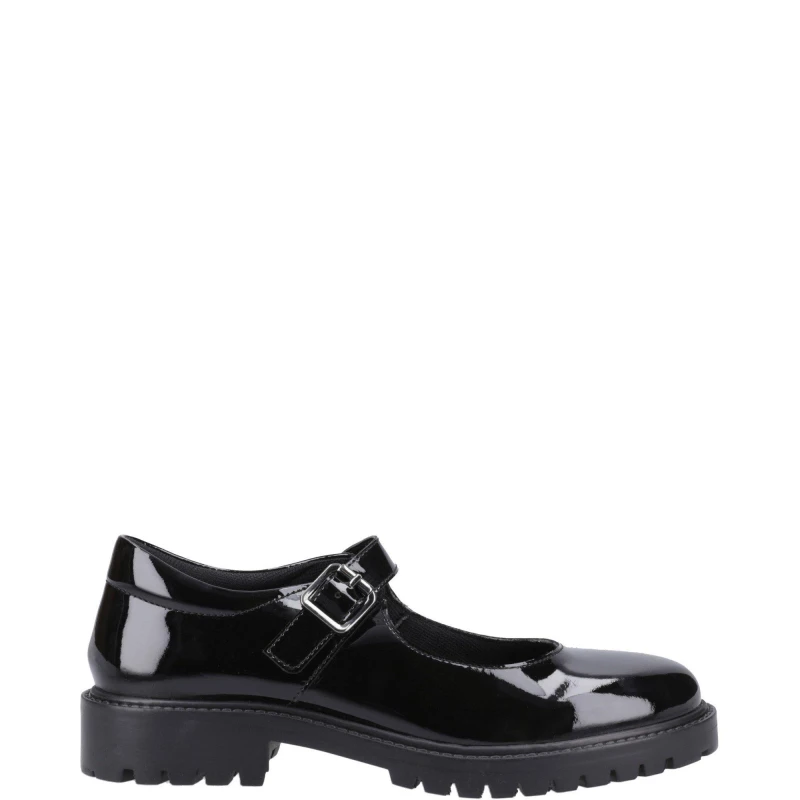 Image of Hush Puppies Aurora Patent Junior Shoe Black