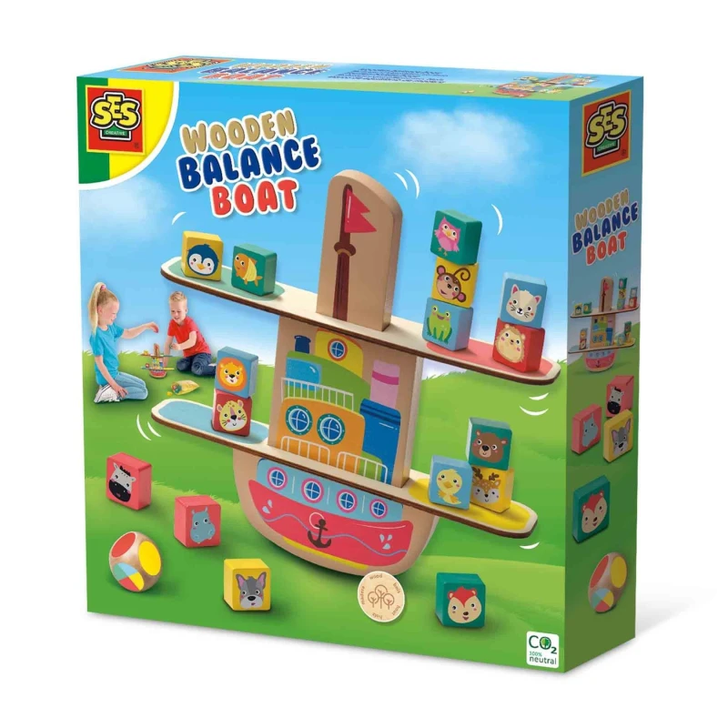 Image of SES Creative Wooden Balance Boat Multi unisex