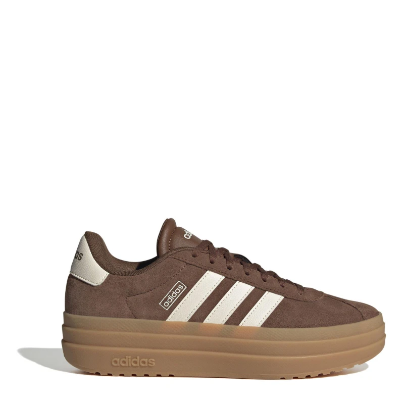 Image of adidas VL Court Bold Womens Trainers Brown/Wht/Gum female 4 (36.7)