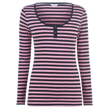 Image of Jack Wills Kilmuir Stripe Henley T-Shirt - Navy